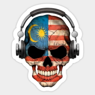 Dark Skull Deejay with Malaysian Flag Sticker